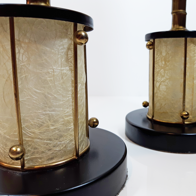 ​Mid Century Atomic Fiberglass and Brass Lamp las vegas