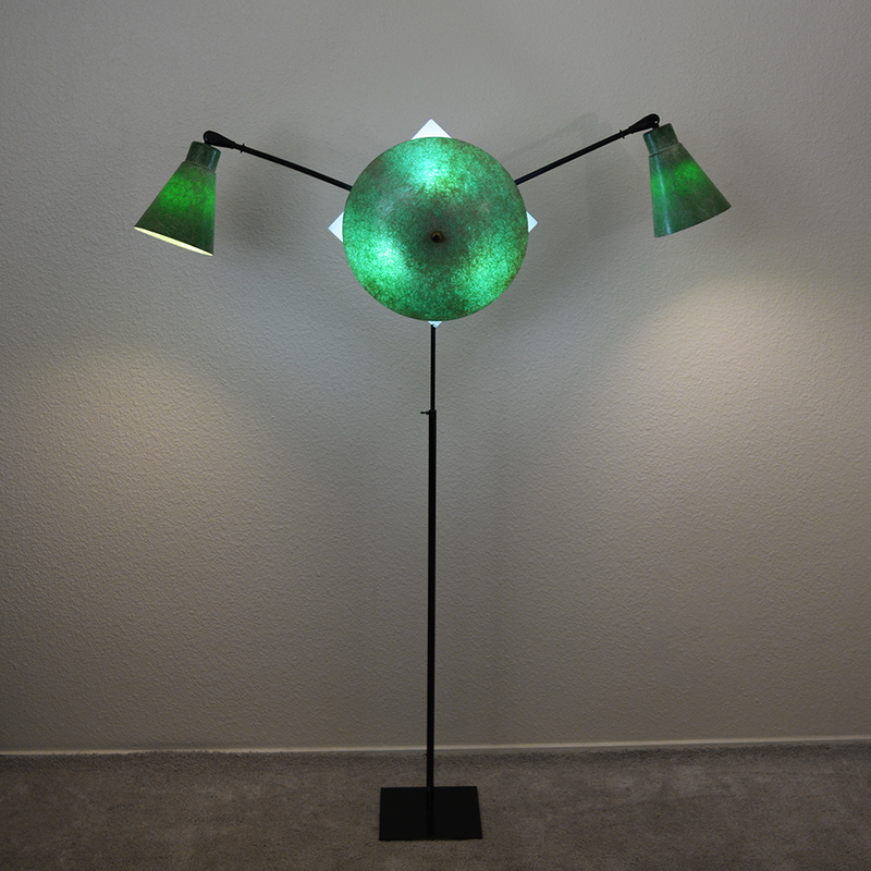 mid century ​Green Atomic Fiberglass Adjustable Floor Lamp las vegas