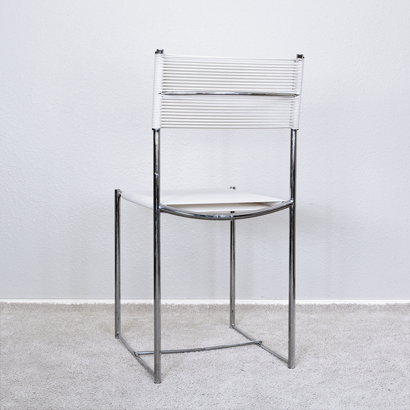 1970s White Spaghetti Chair by Giandomenico Belotti for Alias