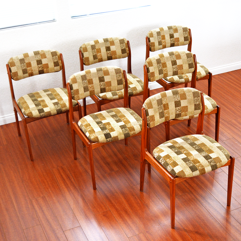Mid Century Danish Modern Benny Linden Teak Dining Chairs las vegas