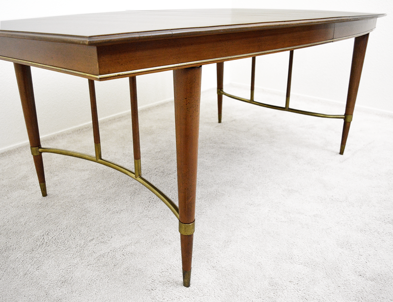 Mid Century Bert England Forward Trend Dining Table with Brass for Johnson Furniture Company las vegas