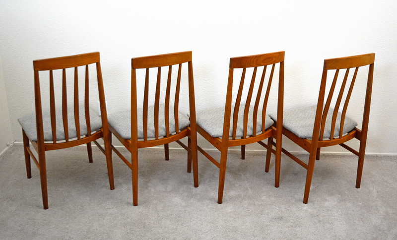 Mid Century Danish Modern Benny Linden Danish Teak Dining Chairs with New Upholstery las vegas
