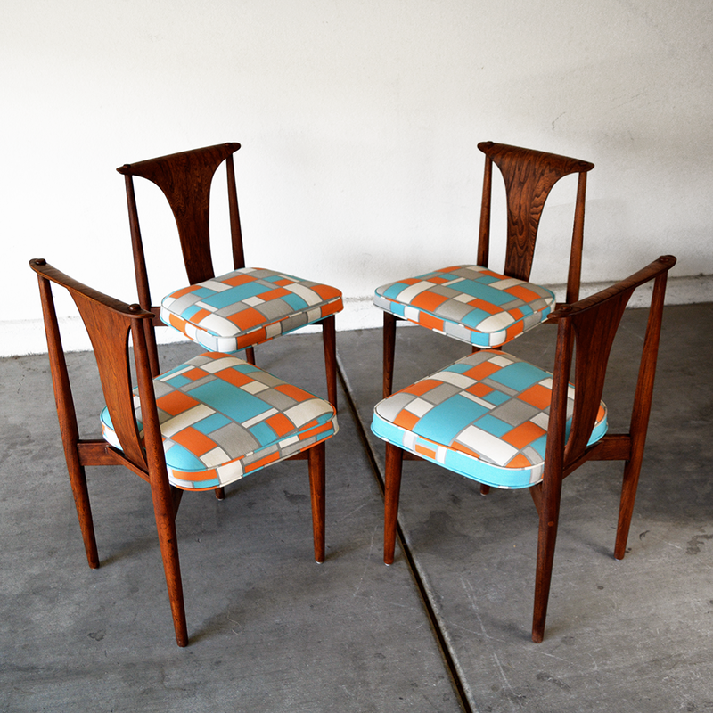 Mid Century Modern Whale Back Dining Chairs by Lawrence Peabody las vegas