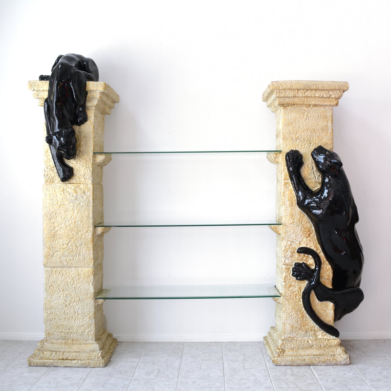 post modern black panther etagere shelf