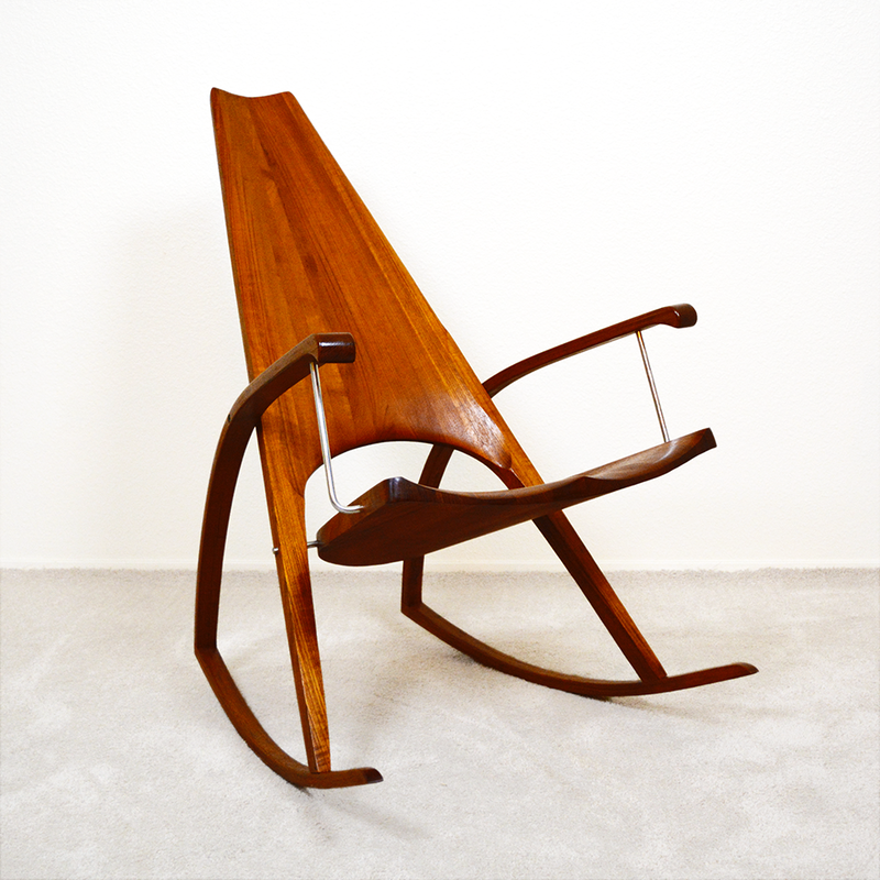 Mid Century Modern Leon Meyer teak Rocking Chair las vegas
